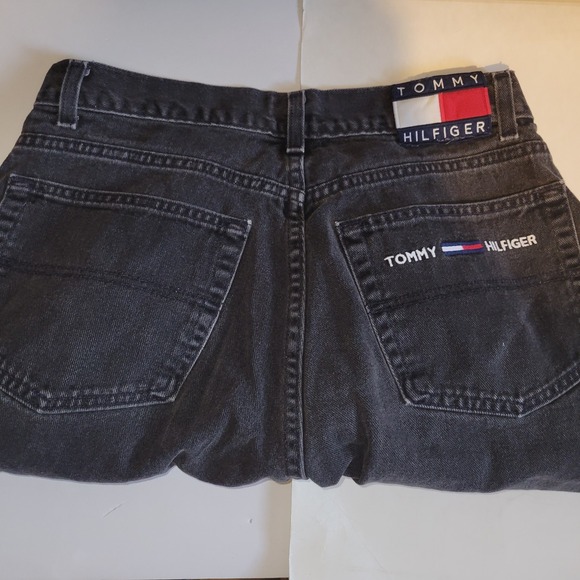 Vintage Y2K Tommy Hilfiger Freedom Jean Shorts Men's Size 32 Faded Black Jorts - Picture 5 of 7